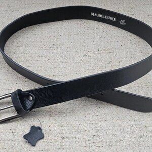 Leather Belt Pink Buckle Handmade Unisex Waistband Genuine Leather Size